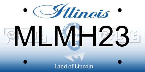 MLMH23 Illinois License Plate