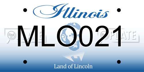 MLO021 Illinois License Plate
