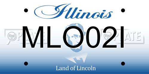 MLO02I Illinois License Plate