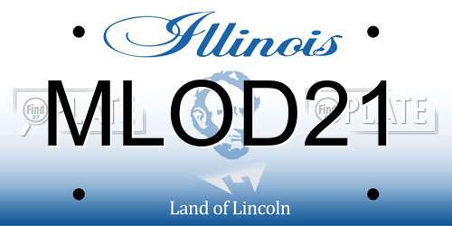 MLOD21 Illinois License Plate