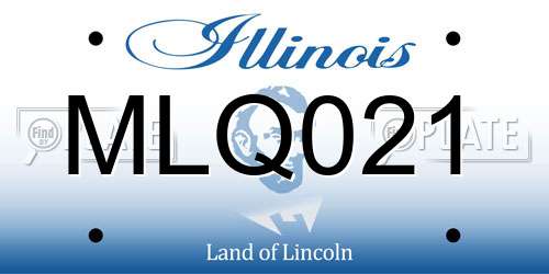 MLQ021 Illinois License Plate