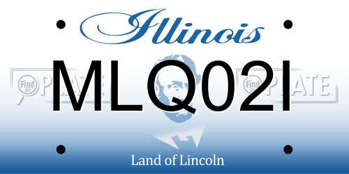 MLQ02I Illinois License Plate