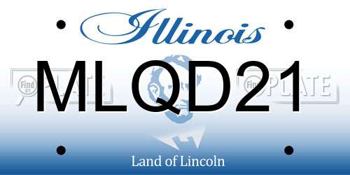 MLQD21 Illinois License Plate