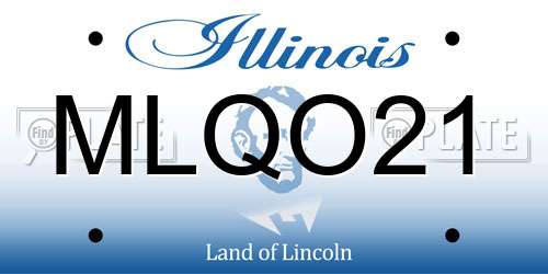 MLQO21 Illinois License Plate