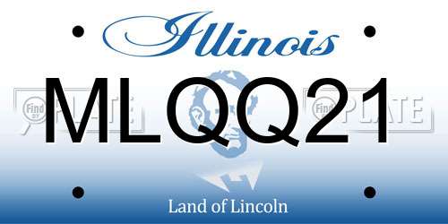 MLQQ21 Illinois License Plate