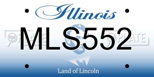 MLS552 Illinois License Plate
