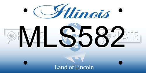MLS582 Illinois License Plate