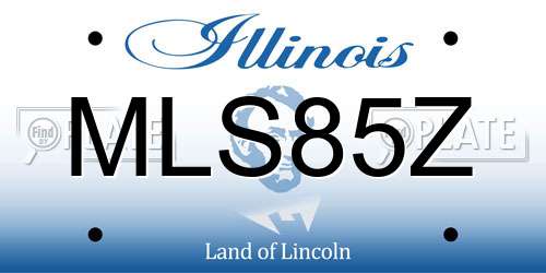 MLS85Z Illinois License Plate