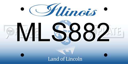 MLS882 Illinois License Plate