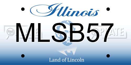 MLSB57 Illinois License Plate