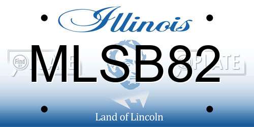 MLSB82 Illinois License Plate