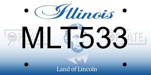 MLT533 Illinois License Plate