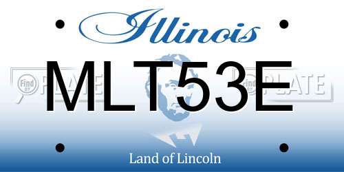 MLT53E Illinois License Plate