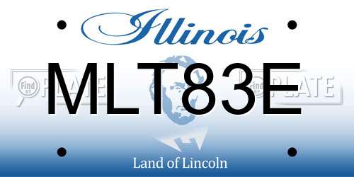 MLT83E Illinois License Plate