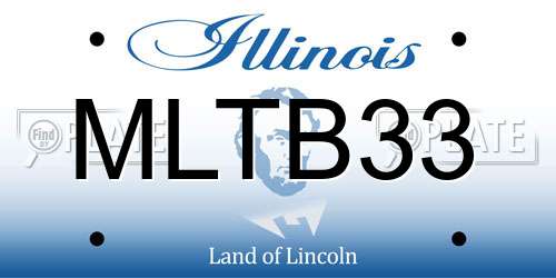 MLTB33 Illinois License Plate
