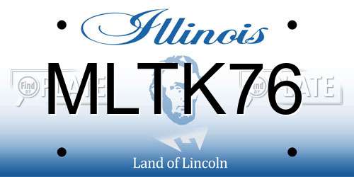 MLTK76 Illinois License Plate