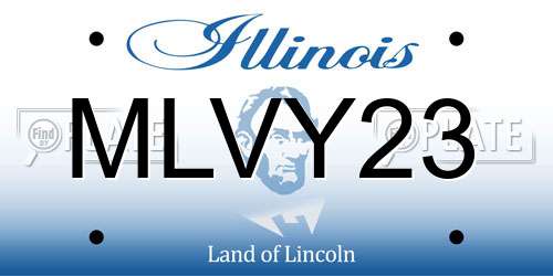 MLVY23 Illinois License Plate