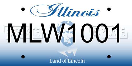 MLW1001 Illinois License Plate