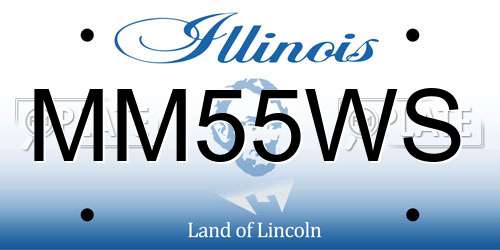 MM55WS Illinois License Plate