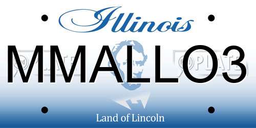 MMALLO3 Illinois License Plate