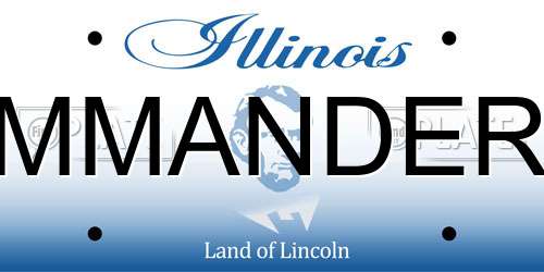 MMANDER Illinois License Plate