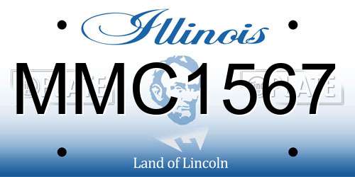 MMC1567 Illinois License Plate