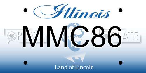 MMC86 Illinois License Plate