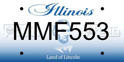 MMF553 Illinois License Plate