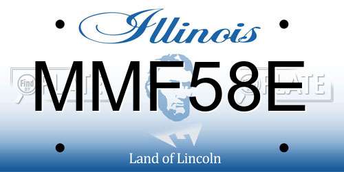 MMF58E Illinois License Plate