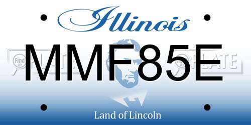MMF85E Illinois License Plate