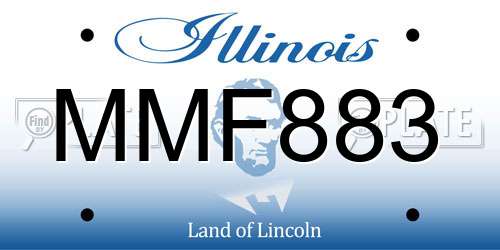 MMF883 Illinois License Plate