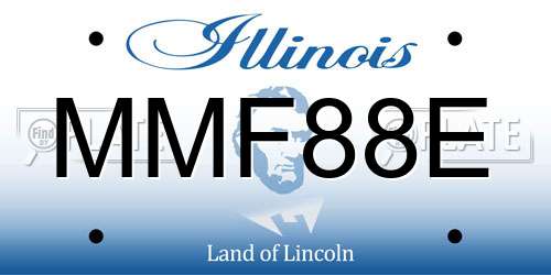MMF88E Illinois License Plate