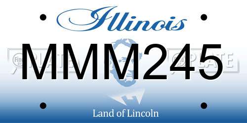 MMM245 Illinois License Plate