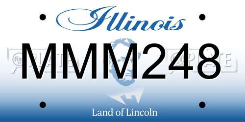 MMM248 Illinois License Plate