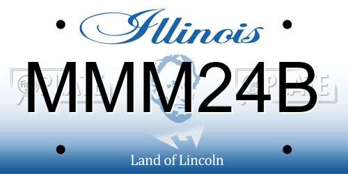 MMM24B Illinois License Plate