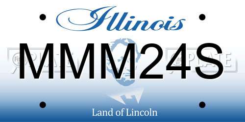 MMM24S Illinois License Plate