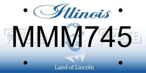MMM745 Illinois License Plate