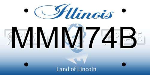 MMM74B Illinois License Plate