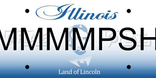MMMMPSH Illinois License Plate