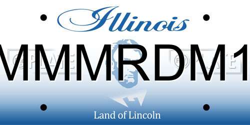 MMMRDM1 Illinois License Plate