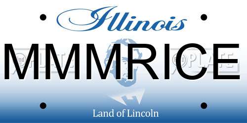 MMMRICE Illinois License Plate