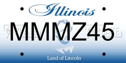 MMMZ45 Illinois License Plate