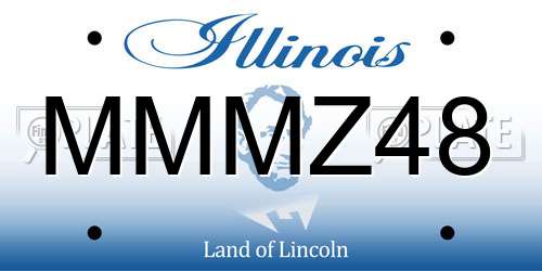 MMMZ48 Illinois License Plate