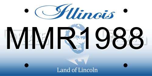 MMR1988 Illinois License Plate