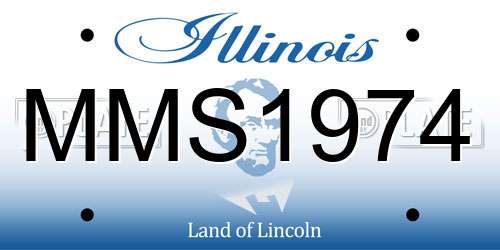 MMS1974 Illinois License Plate