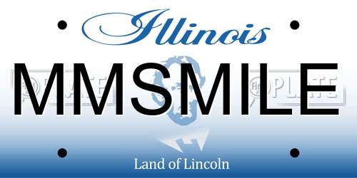 MMSMILE Illinois License Plate