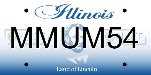 MMUM54 Illinois License Plate