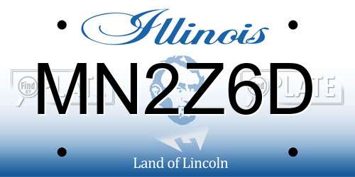MN2Z6D Illinois License Plate