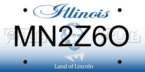 MN2Z6O Illinois License Plate