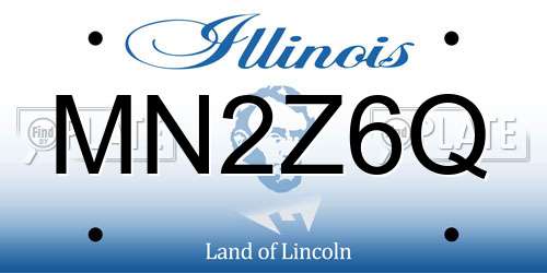 MN2Z6Q Illinois License Plate